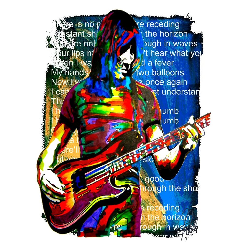 Roger Waters Pink Floyd Bass Progressive Rock Music Poster Print Wall Art 18x24